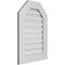 Ekena Millwork Octagonal Top Surface Mount PVC Gable Vent: Functional, w/ 3-1/2"W x 1"P Standard Frame, 20"W x 28"H GVPOT20X2801SF - alternate 5